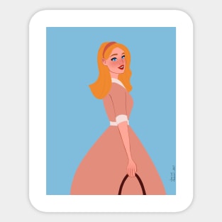 Shopping girl Sticker